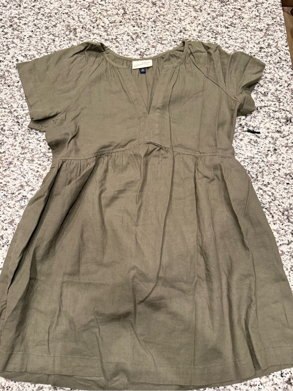 Olive Green Short Sleeve Dress